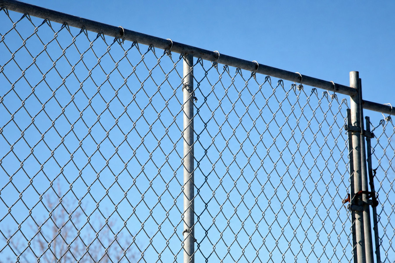 Chain link fence installation
