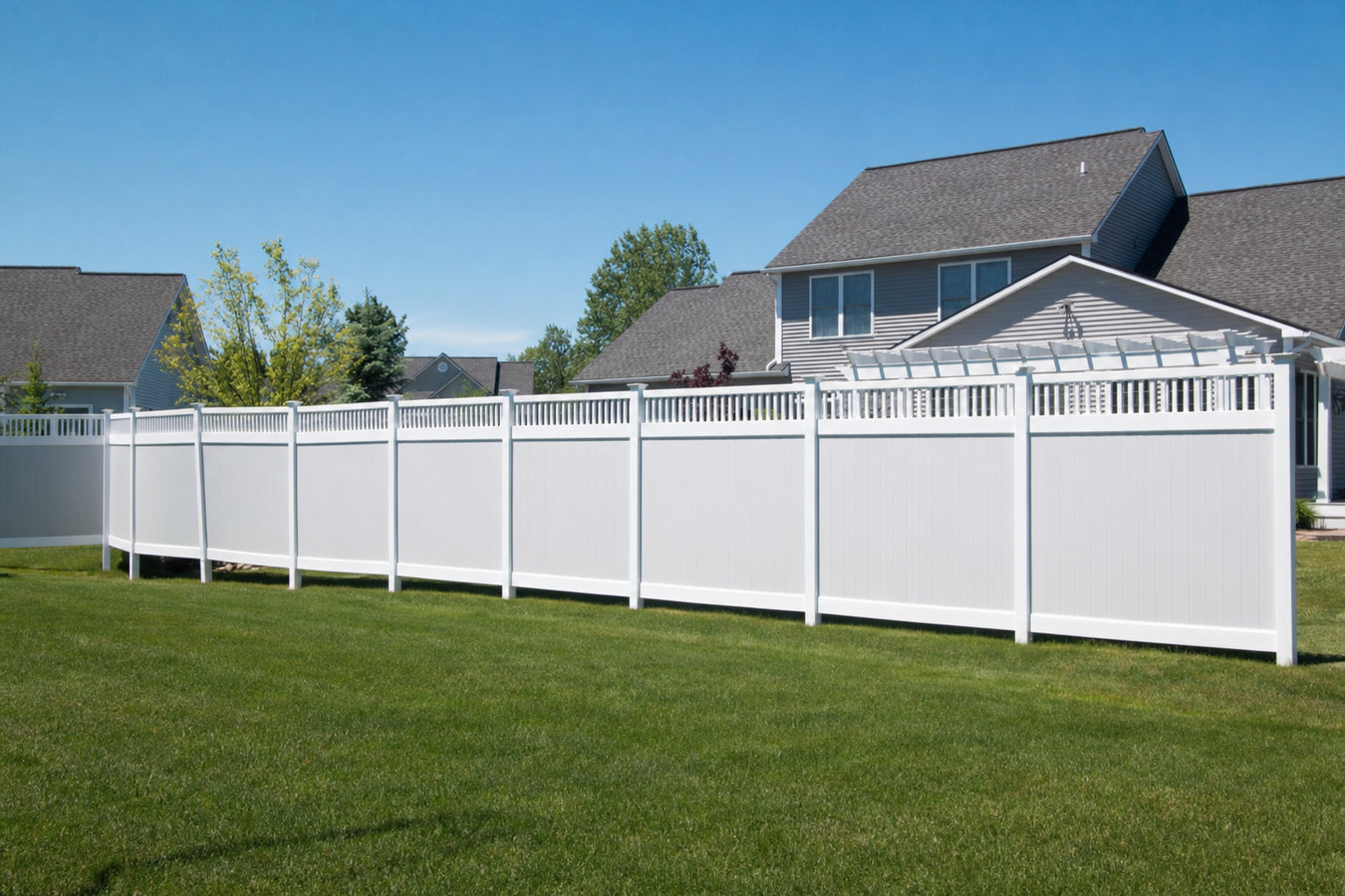 Vinyl fence installation