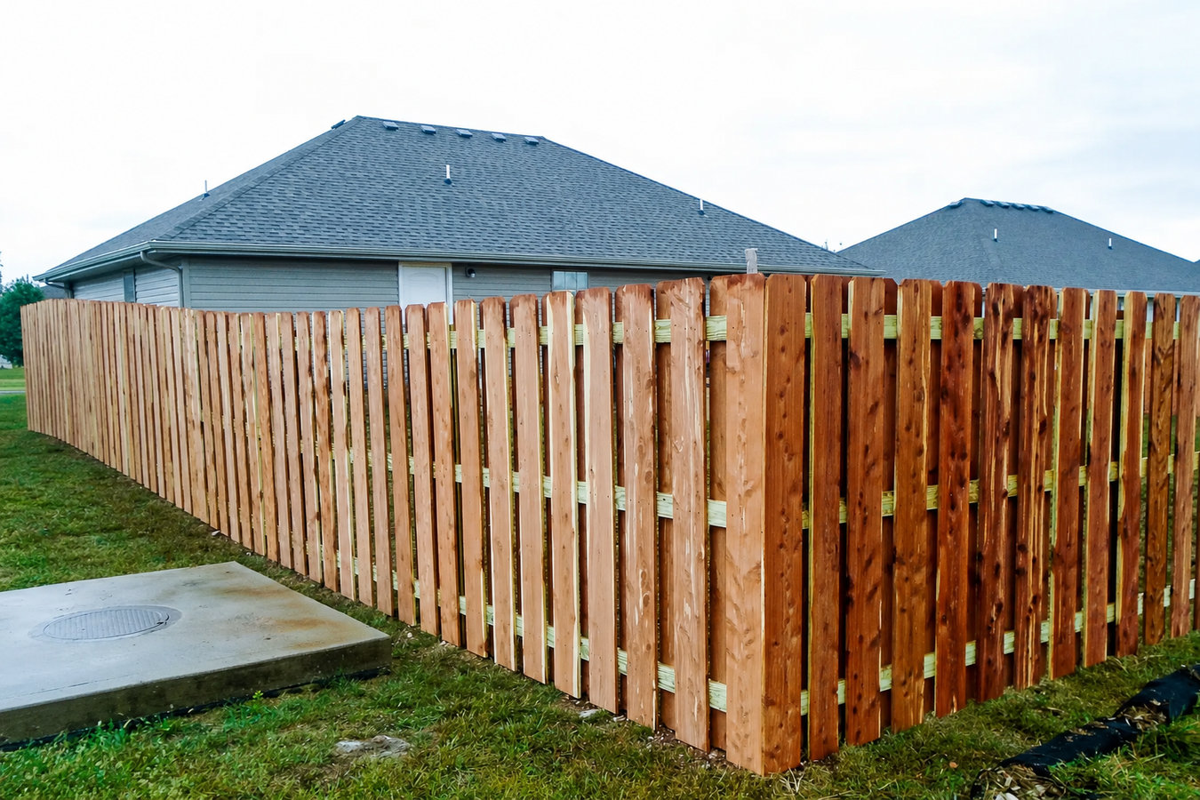 Wood fence installation in Stephenville, TX